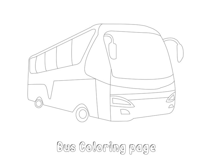 Vector bus coloring page