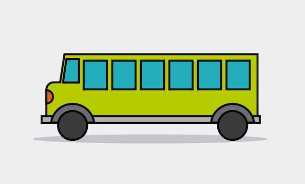 Концепция автобуса изолированный дизайн