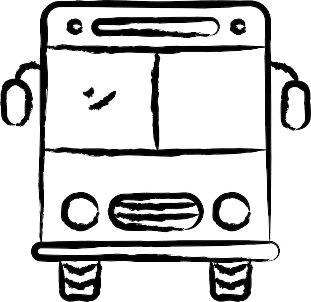 Bus hand drawn vector illustration