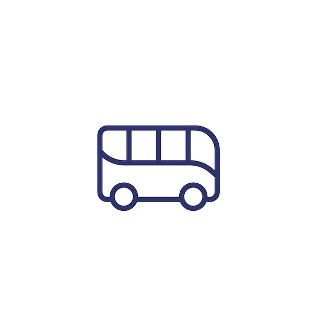 Bus icon city transport line vector