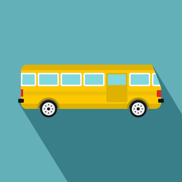 Bus icon Flat illustration of bus vector icon for web design