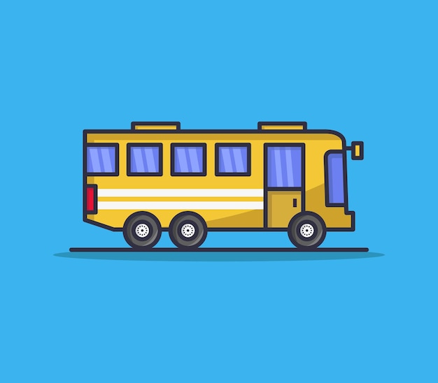 Bus in cartoonstijl