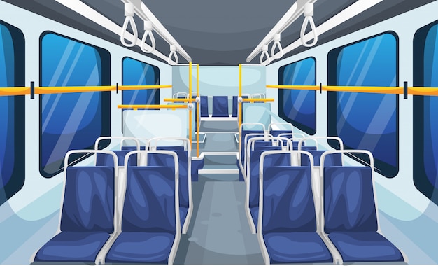 Illustrazione degli interni del bus