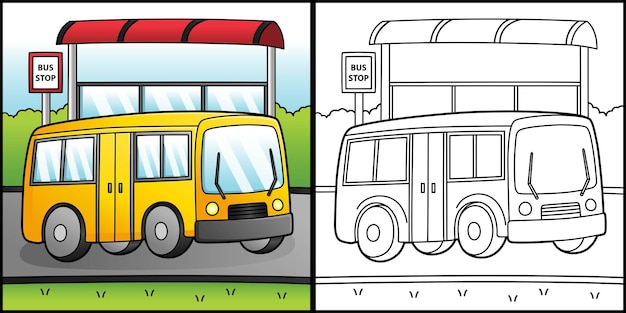 Bus Kleurplaat Voertuig Illustratie