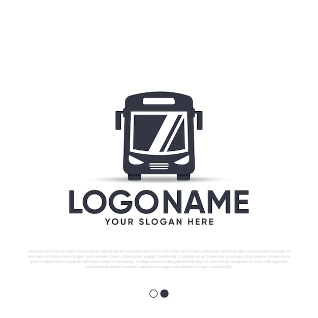 Bus logo design premium vector