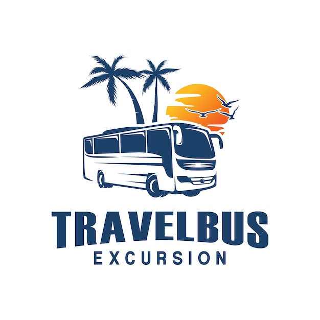 Vector bus logo design vector travel bus logo