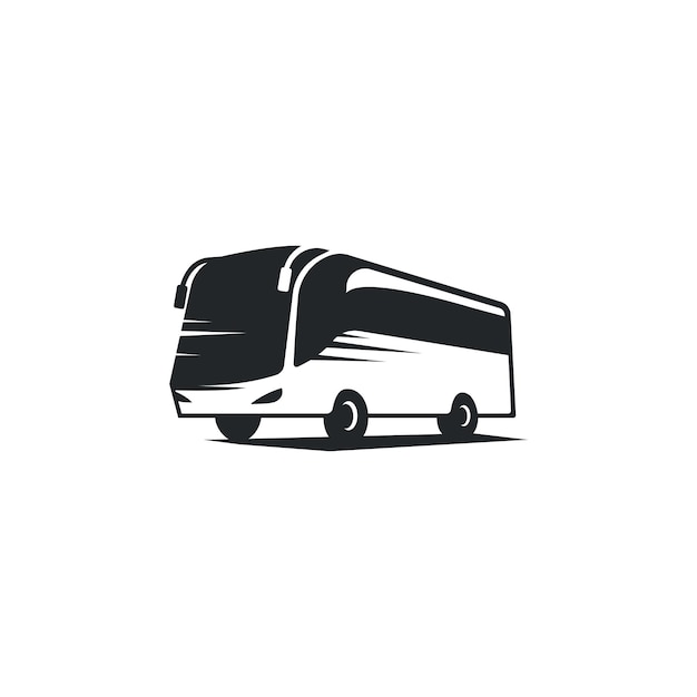 Illustrazione dell'icona del vettore del logo dell'autobus