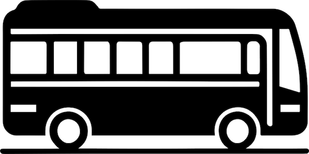 Bus logo minimalista stile di design monocromatico