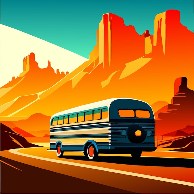 the bus rides in the desert