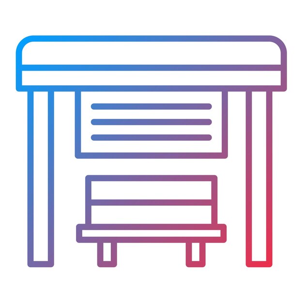 bus stop icon vector image can be used for city elements
