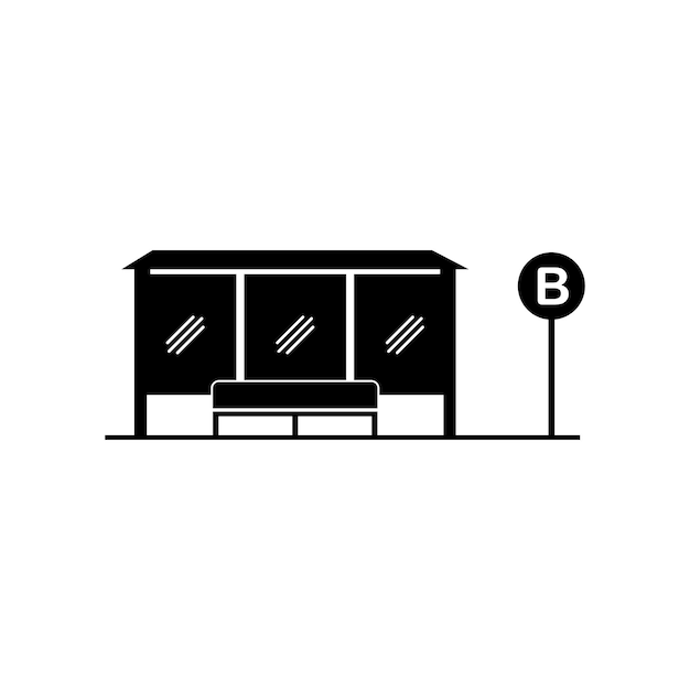 Bus stop icon