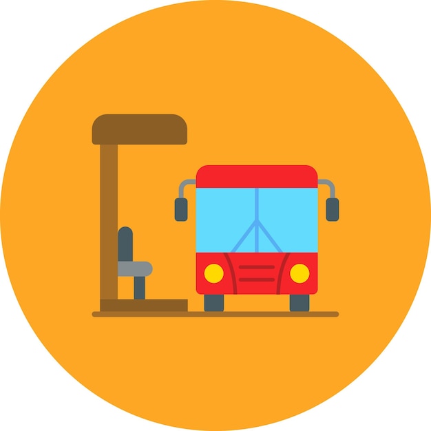 Vector bus stop icon