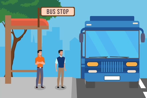 Vector bus stop