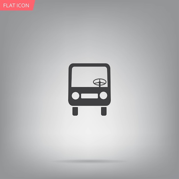 Bus symbol Vector illustration on a gray background Eps 10