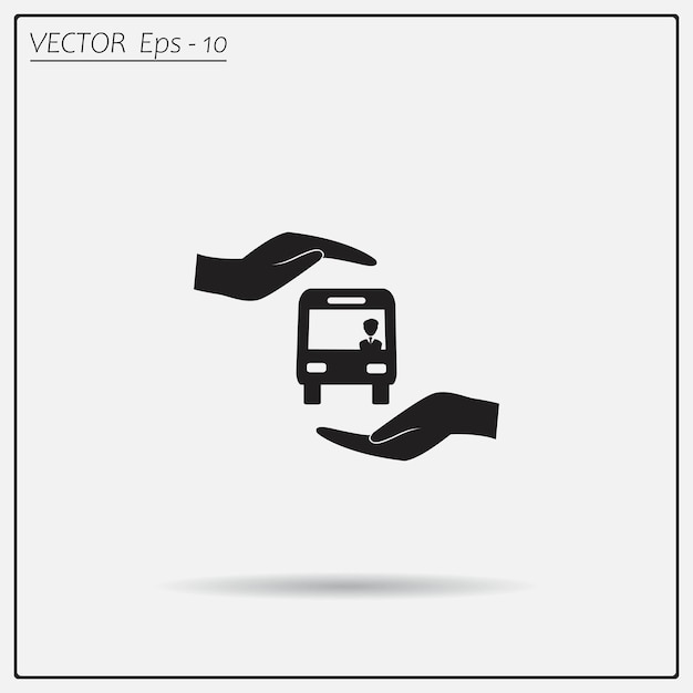 Vector bus symbol vector illustration on a light background eps 10