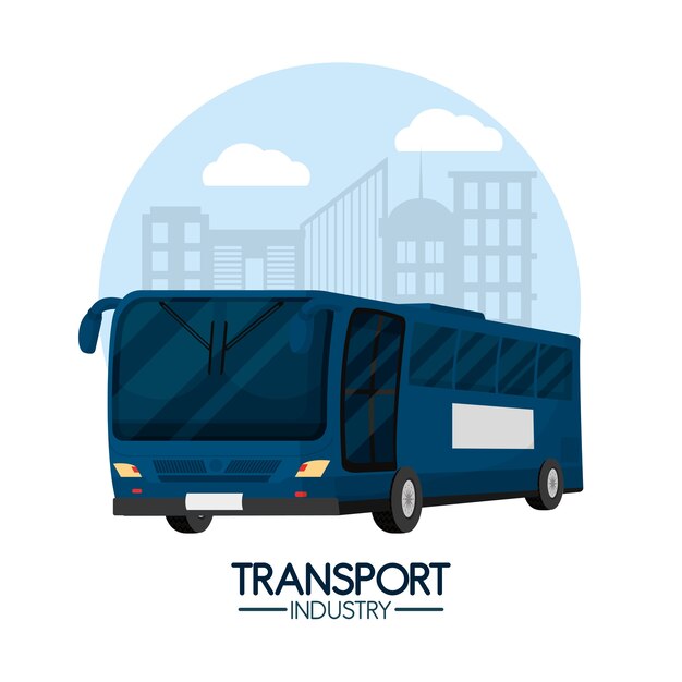 Vettore trasporto di autobus e industria dei viaggi
