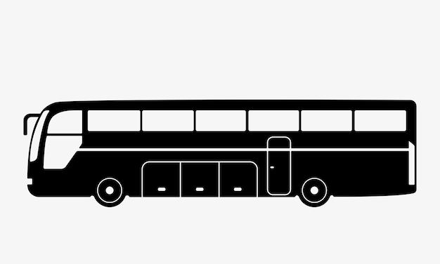 Bus Transport Vehicle Silhouette Illustration