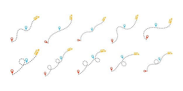 Vector bus travel route