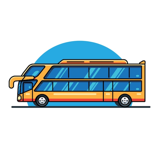 Bus vector icon illustration cartoon