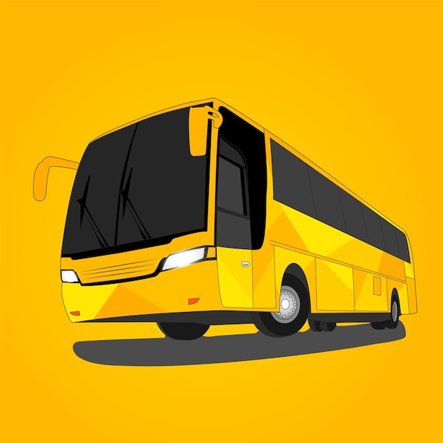 Bus vehicle vector design illustration with colorful background eps