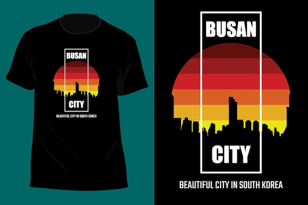 Busan City T Shirt Design Retro Vintage