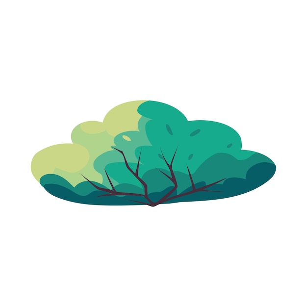 Bush branches spring icon isolated