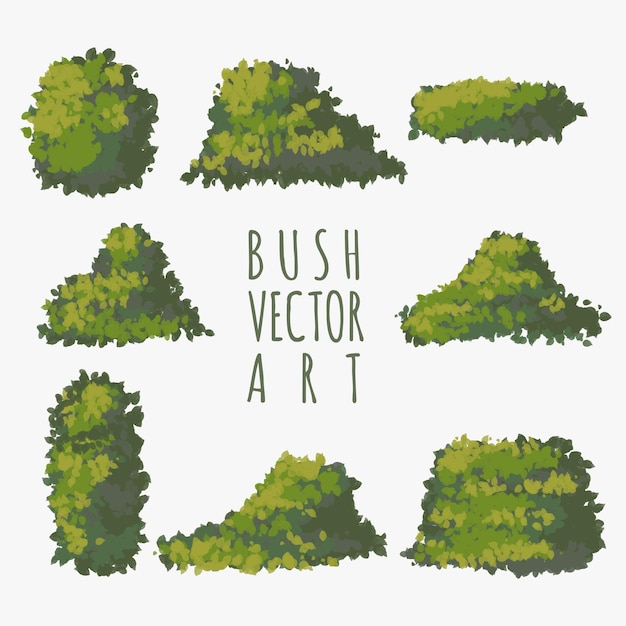 bush tekening vector set boom vector illustratie