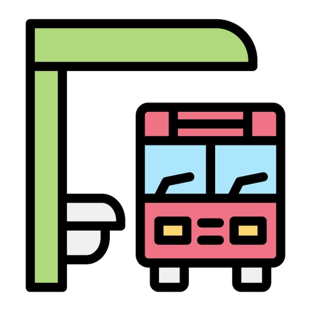 Bushalte Vector Icon Design Illustratie