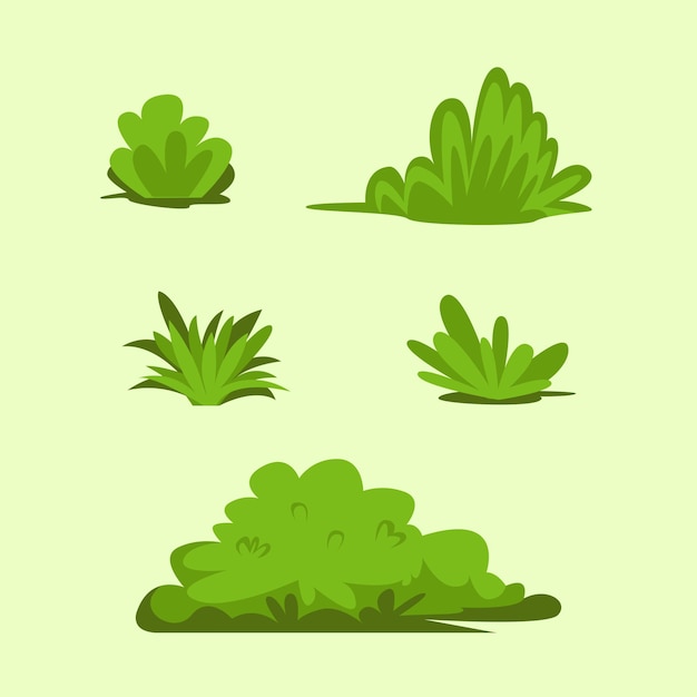 bushes Shrub collection premium vector illustration