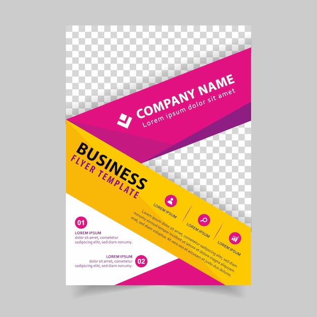 Busines brochure flyer design in a4 template