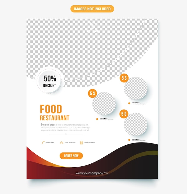 Business abstract flyer design template