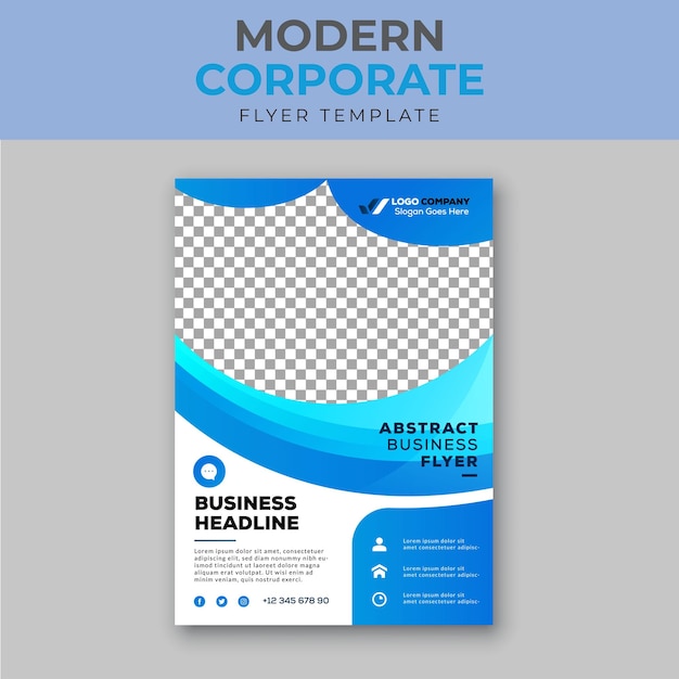 Business abstract vector template. flyer design.