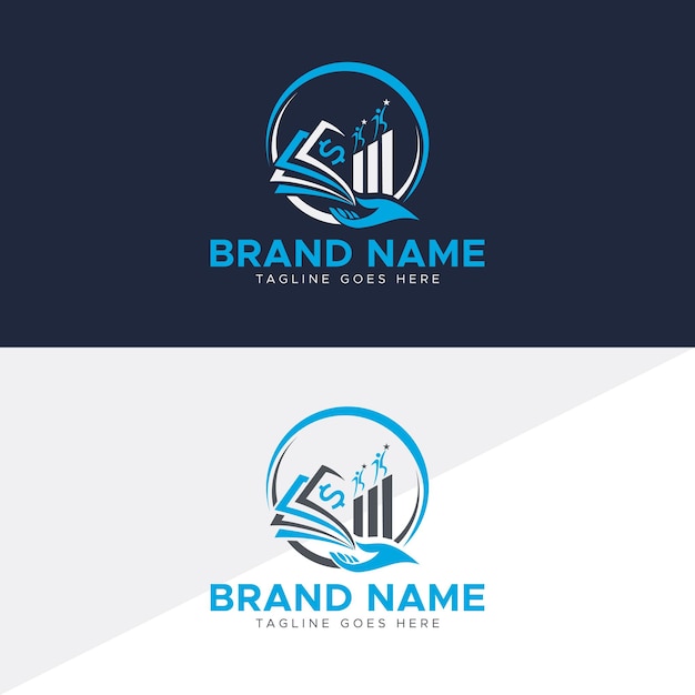 Vector business accounting logo template premium vector