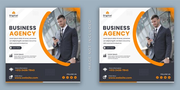 Business agency digital marketing and corporate flyer. social media instagram post or web banner template