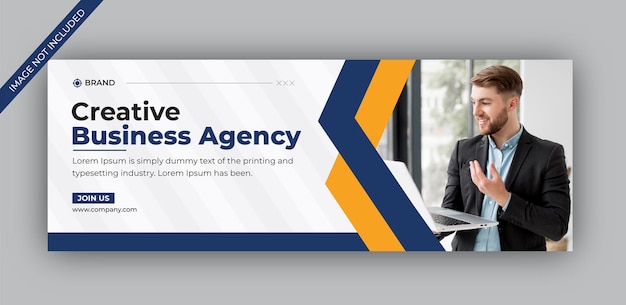 Vector business agency facebook cover template