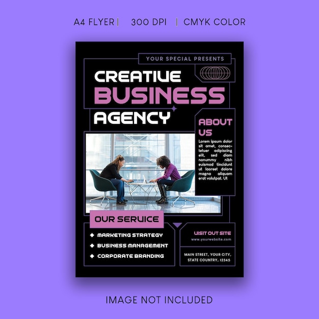 Vector business agency flyer