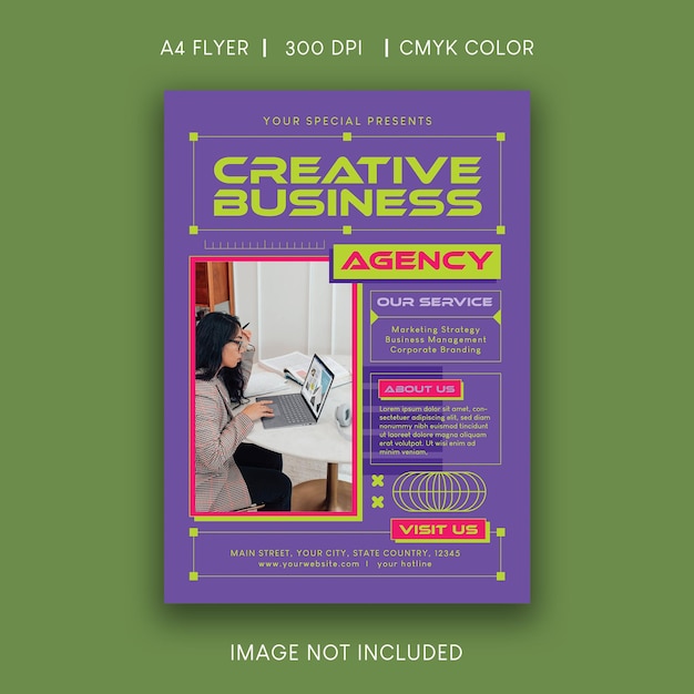 Vector business agency flyer