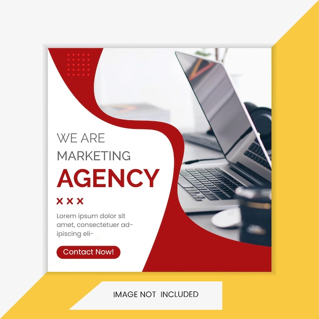 Vector business, agency, marketing instagram post and banner template