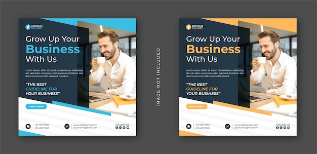 Vector business agency and modern creative web banner template