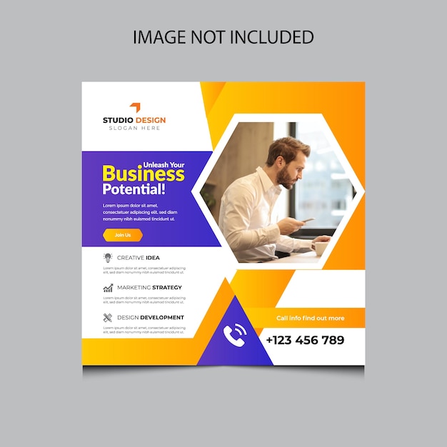 business agency social media post template