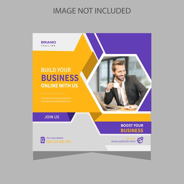 business agency social media post template