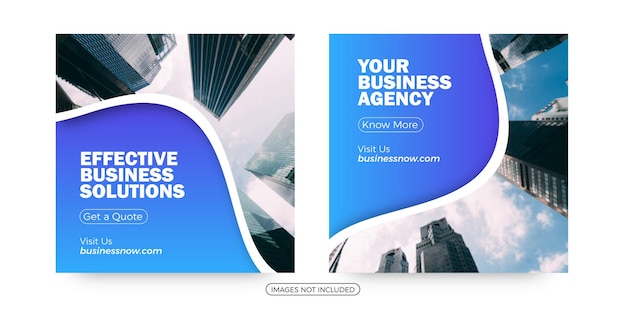 Business agency social media post templates