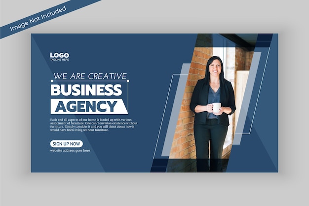 Business agency web banner template