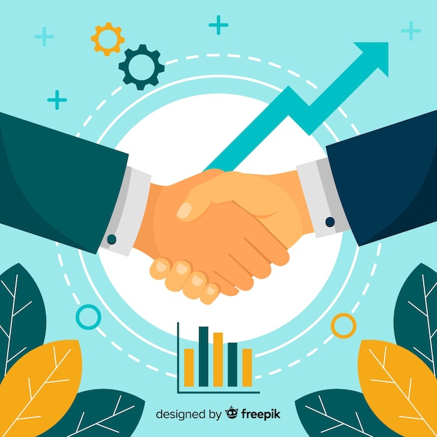 Business agreement shaking hands