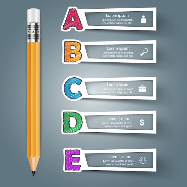 Business Alphabet Infographics.