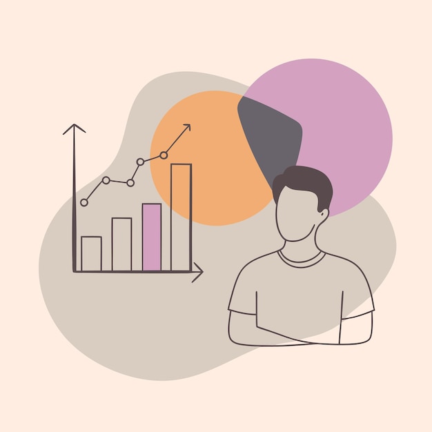 Business analyse silhouette vector kunst illustratie