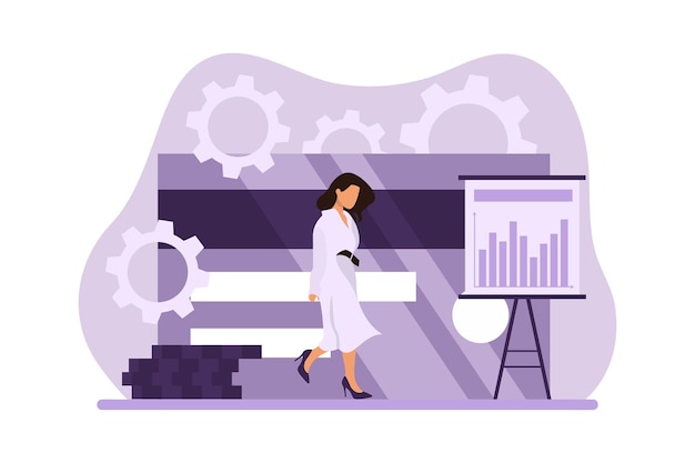 Business analysis flat design illustration