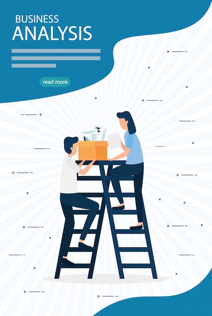 Business analysis statistics vector design