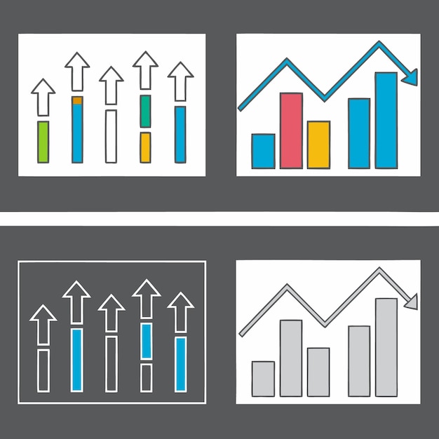 Business Analytics and Growth Charts Bar Graphs Line Graphs and Visual Data for Performance Insig