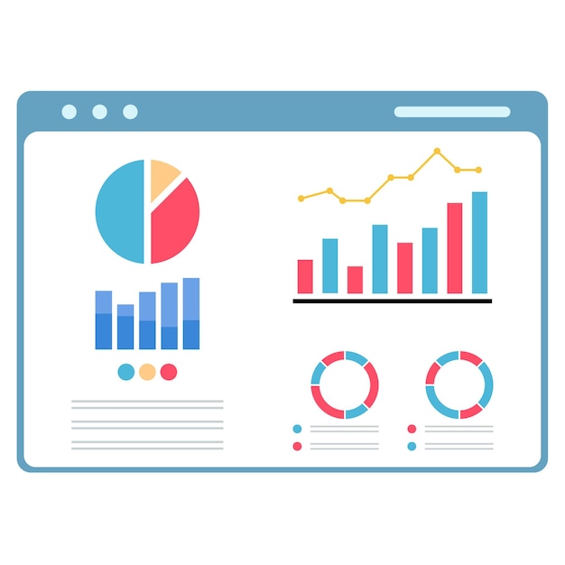 Vector business analytics screen business report